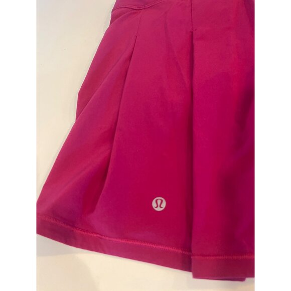 Lulu Lemon Pace Rival Mid Rise Skirt Magenta Sz 6 - Picture 7 of 12